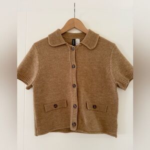 H&M Brown Short Sleeve Cardigan